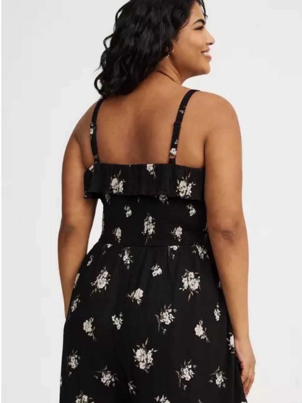 Torrid Ruffle Godet Romper - Picture 3 of 6
